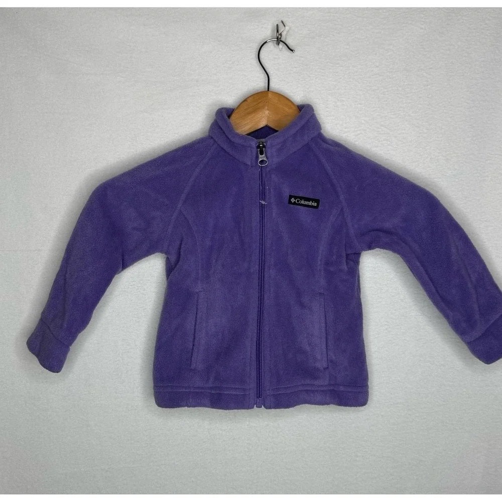 Columbia Toddler 2T Purple Full Zip Fleece Jacket Lightweight‎ Outdoor NWOT